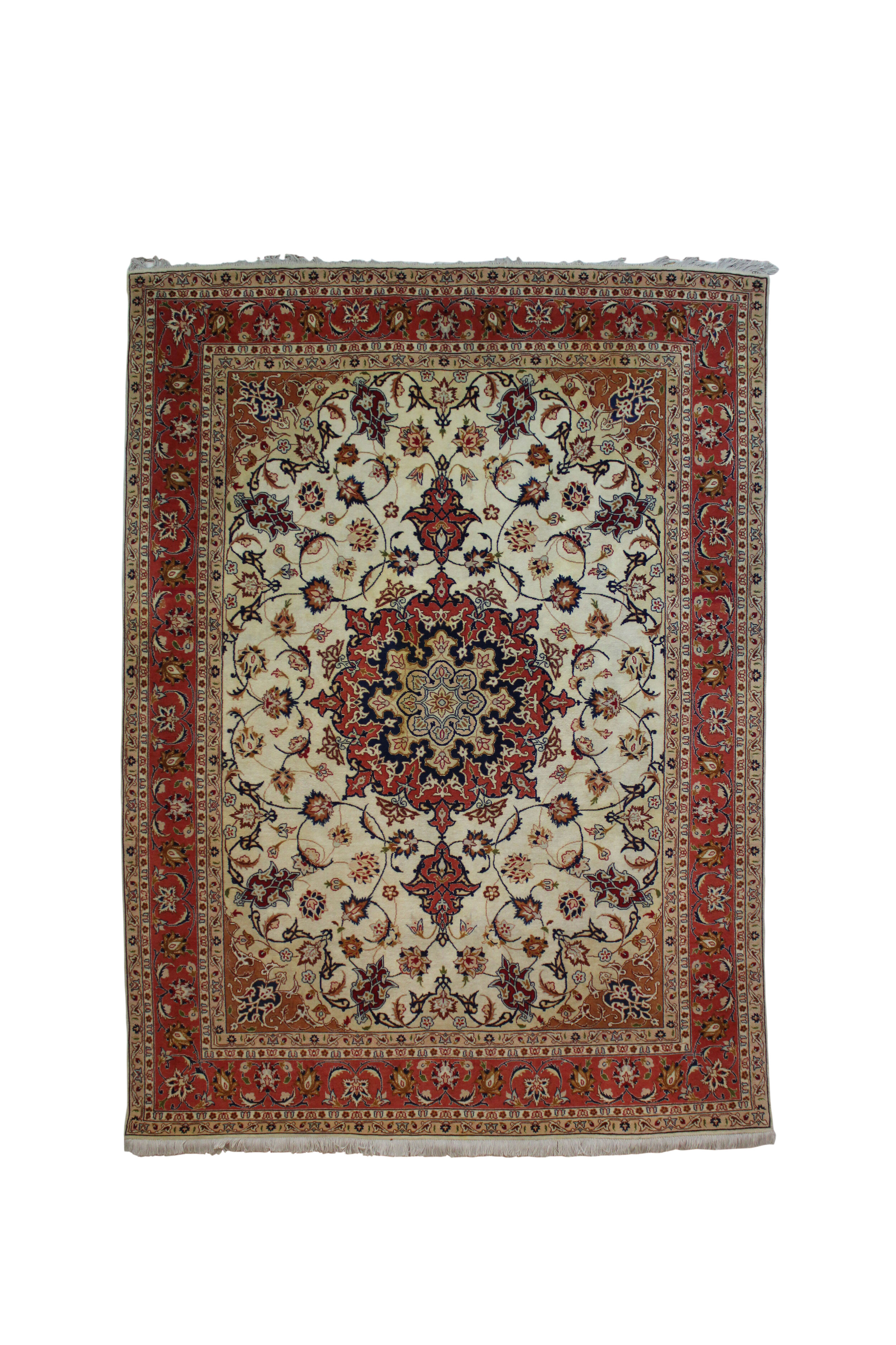 54954 IRAN TABREZ PART SILK 2.05X1.49MTR QR20,000 