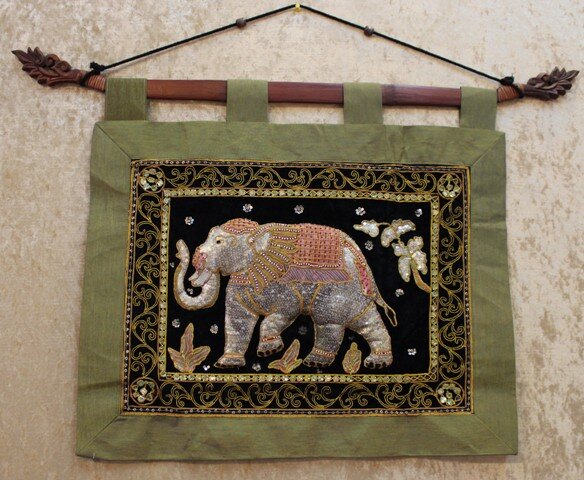 LH299L1  BURMA WALL HANGING  SIZE 68X54CM  QR145