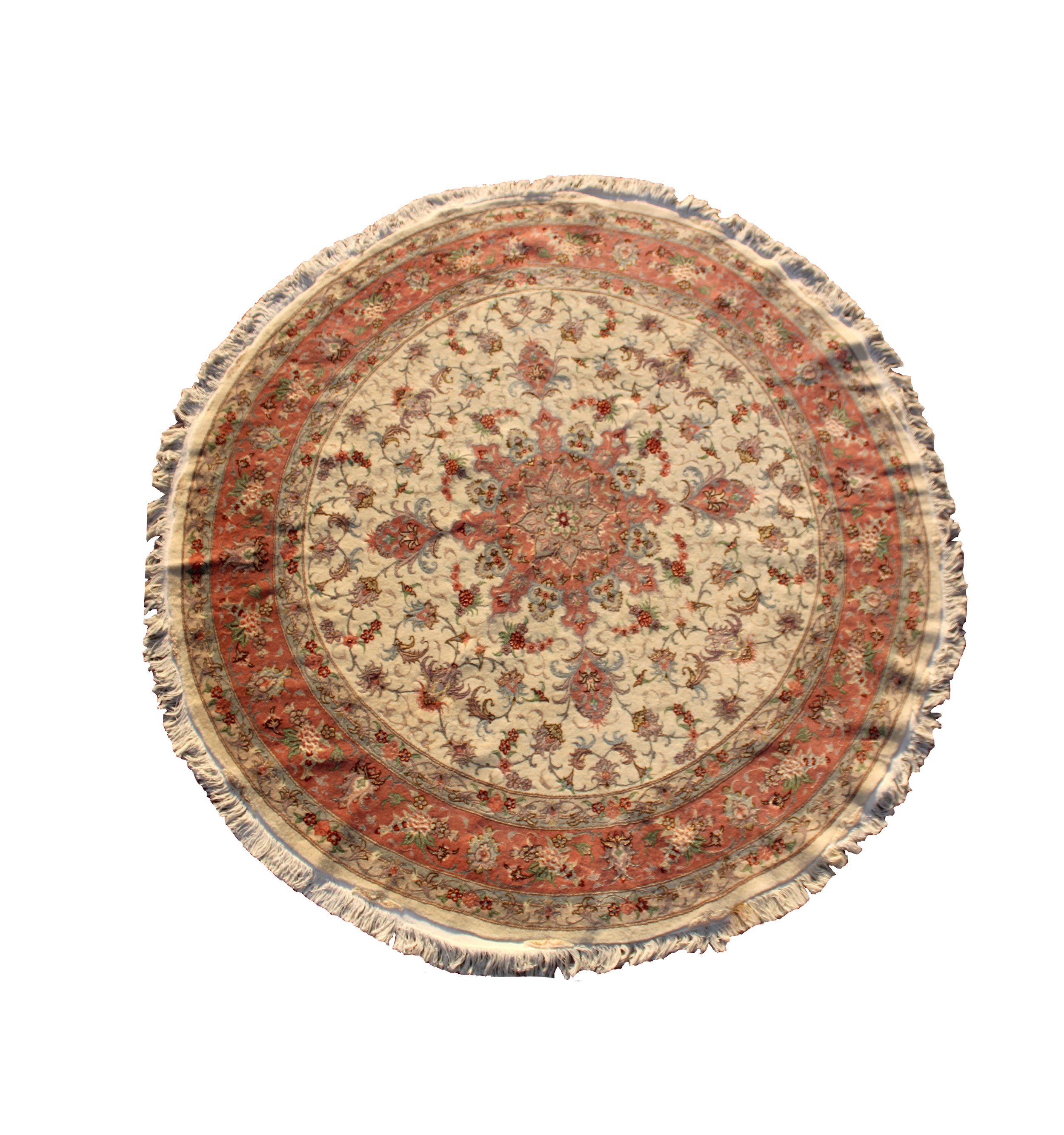 56682 IRAN TABRIZ NAQSHA ROUND 2.00X2,00MTR QR22,000. 