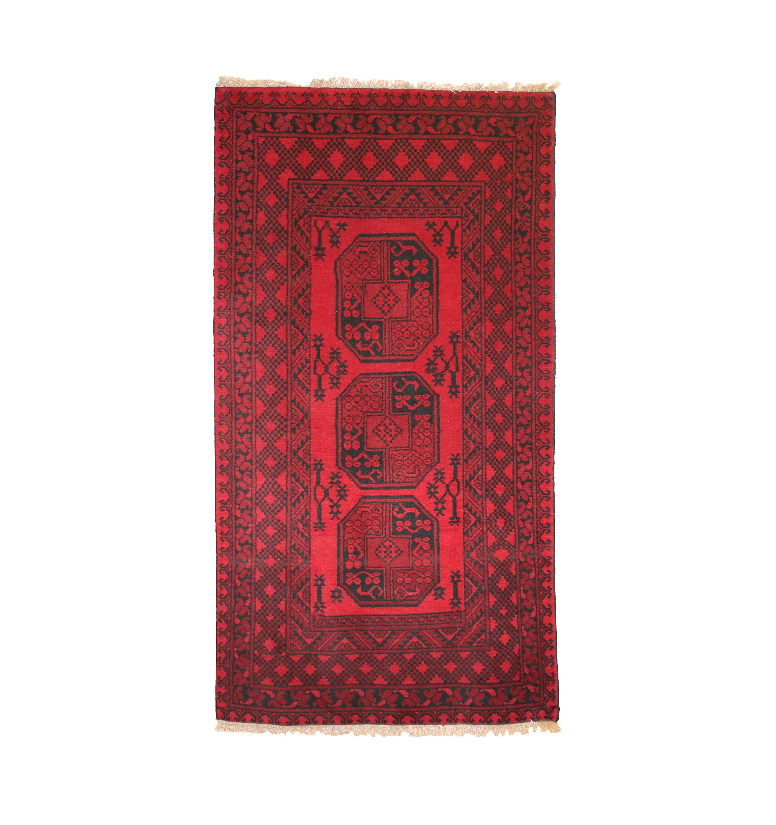 54435 AFGHAN BOKHARA FEELPAH 1.93 X 0.97 MTR QR 1895...jpg