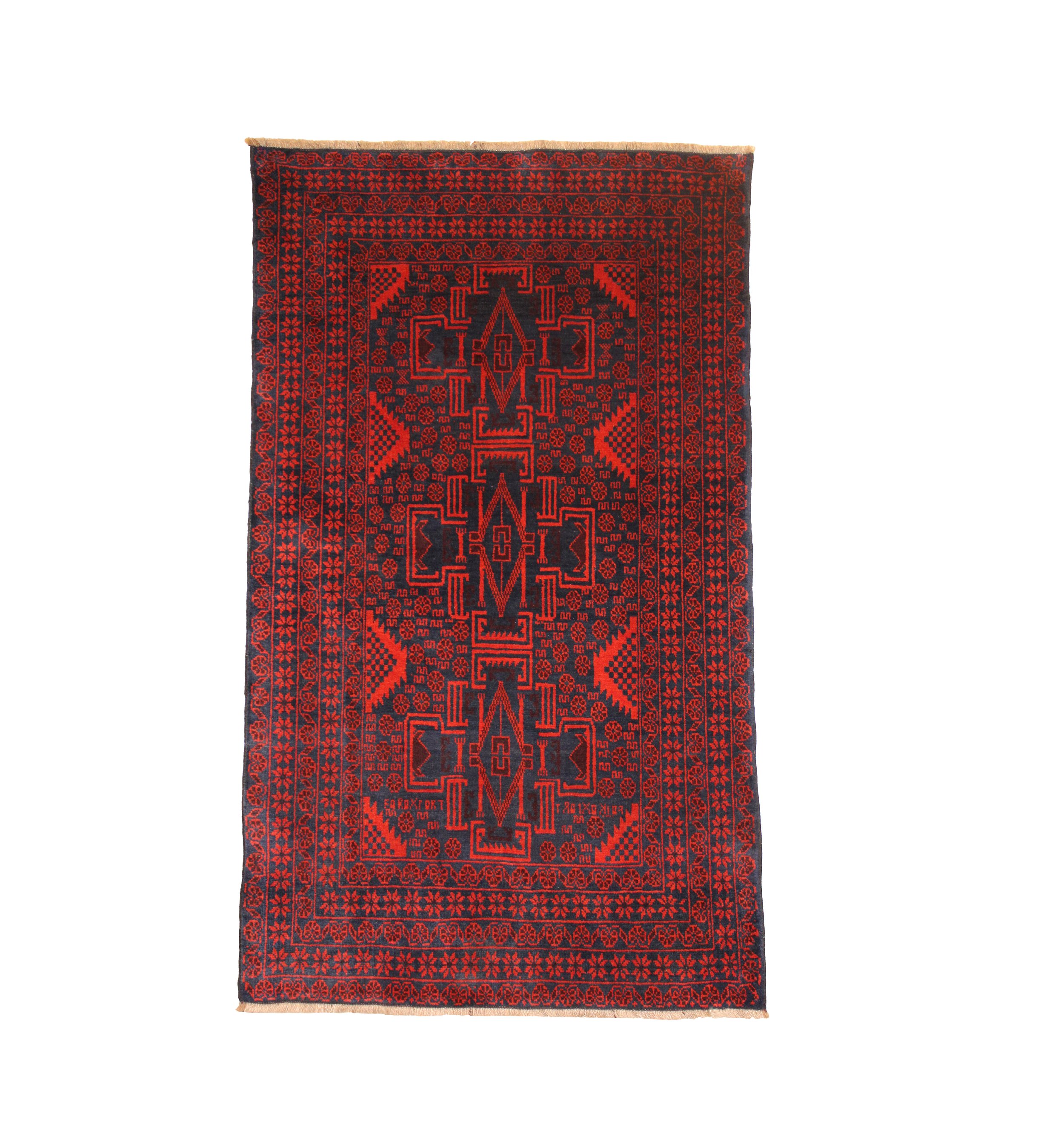 55064 AFGHAN BELOUCH MEDALLION 1.78 X 1.07 MTR QR 1995.