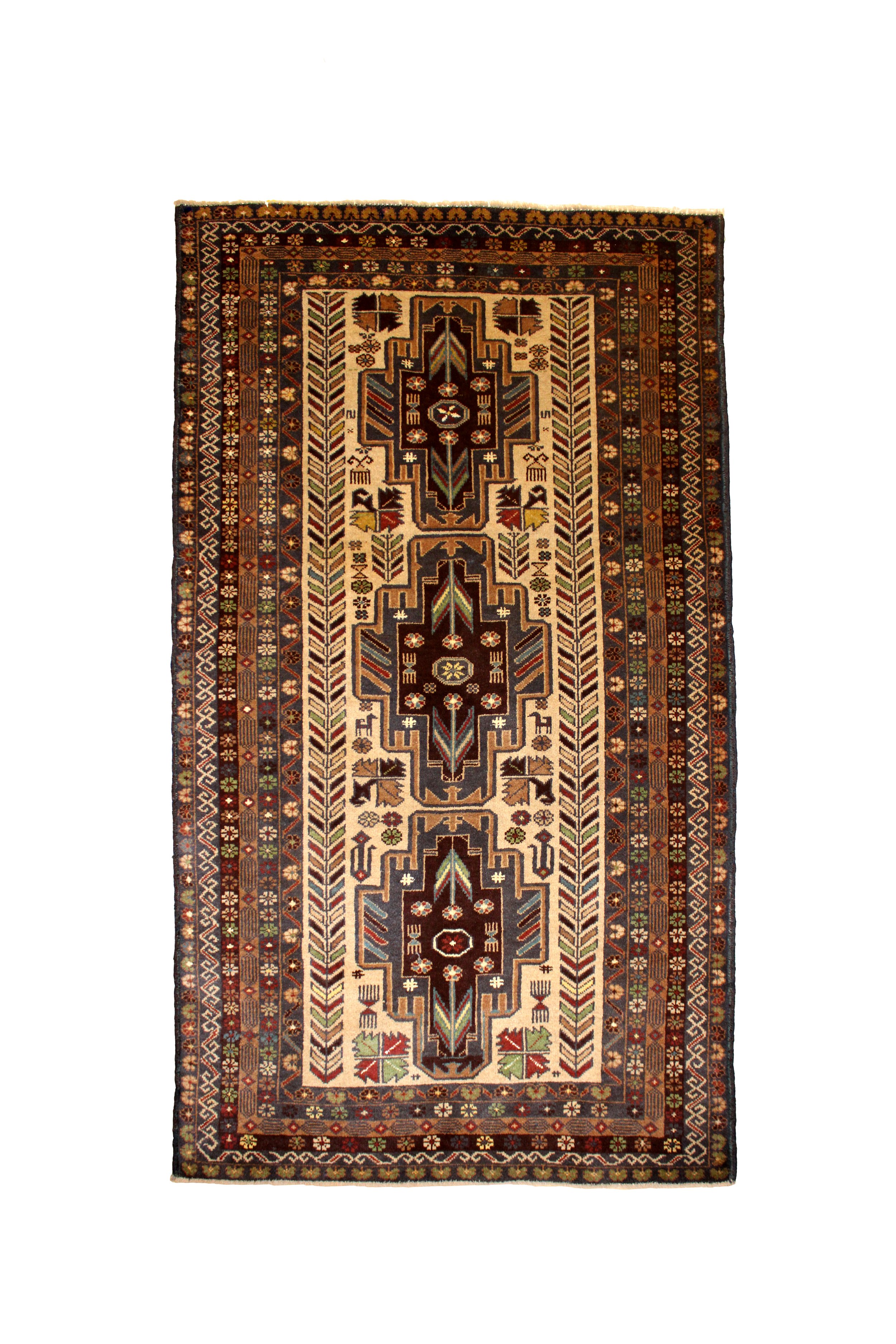 56609 AFGHAN BELOUCH MEDALLION 1.89X1.08 MTR QR1,995.