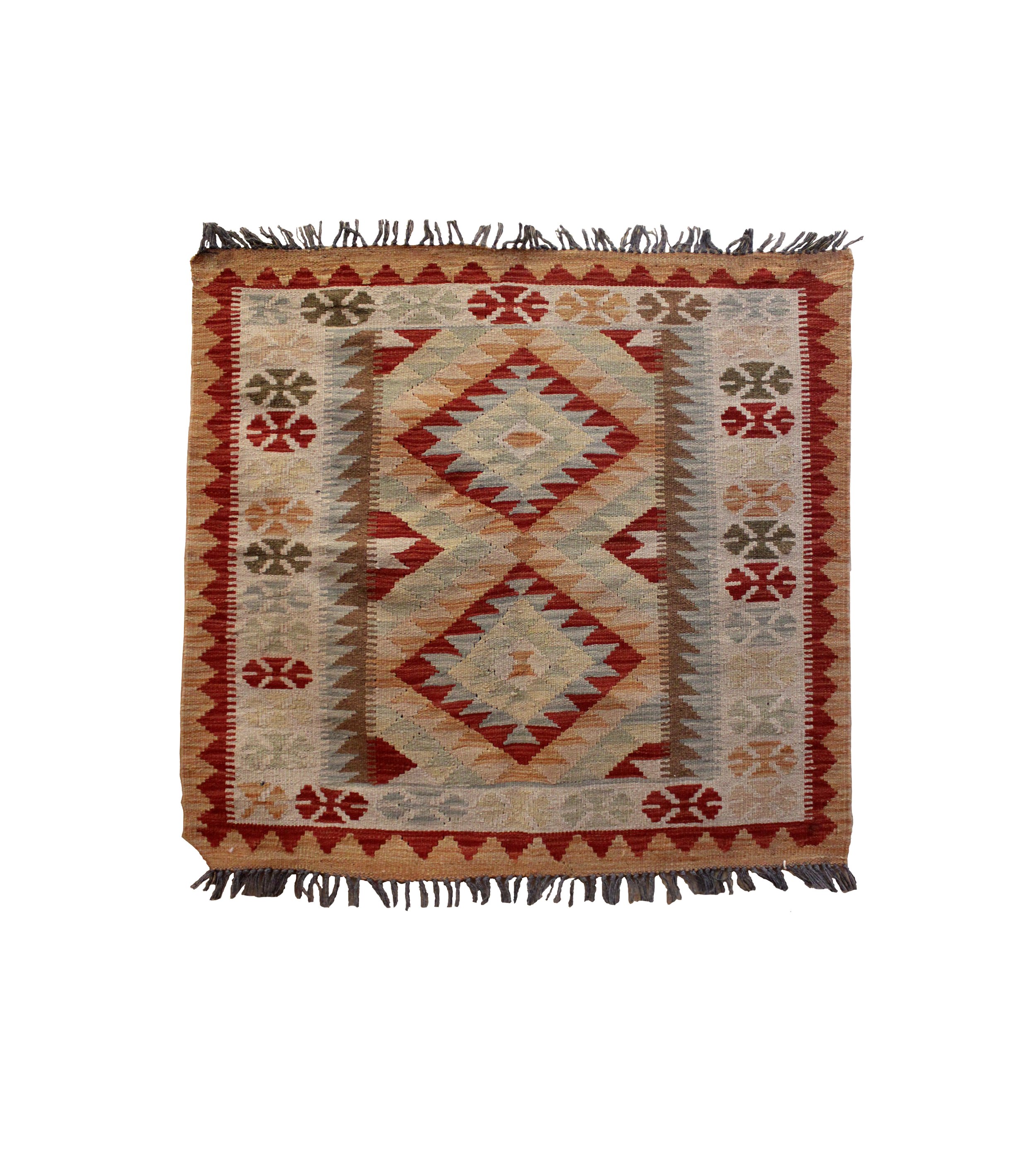 56037 AFGHAN MAIMANA GHAZNI KILIM 1.00X0.98MTR QR500.