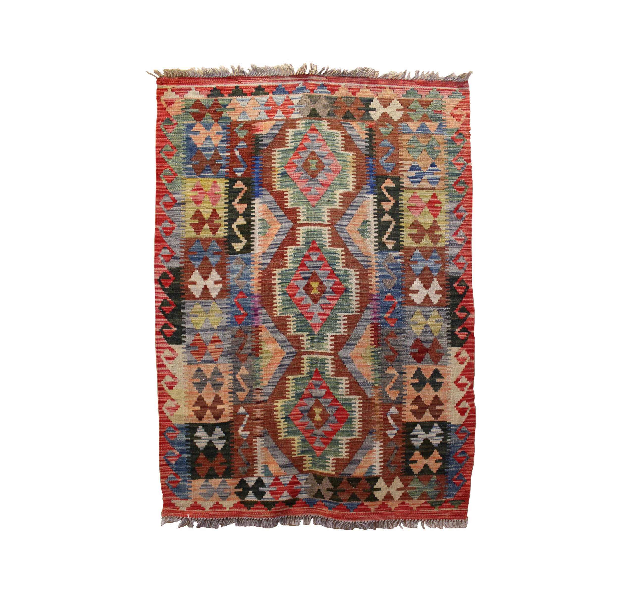 56580 AFGHAN MAIMANA GHAZNI KILIM 1.55X0.97MTR QR750.