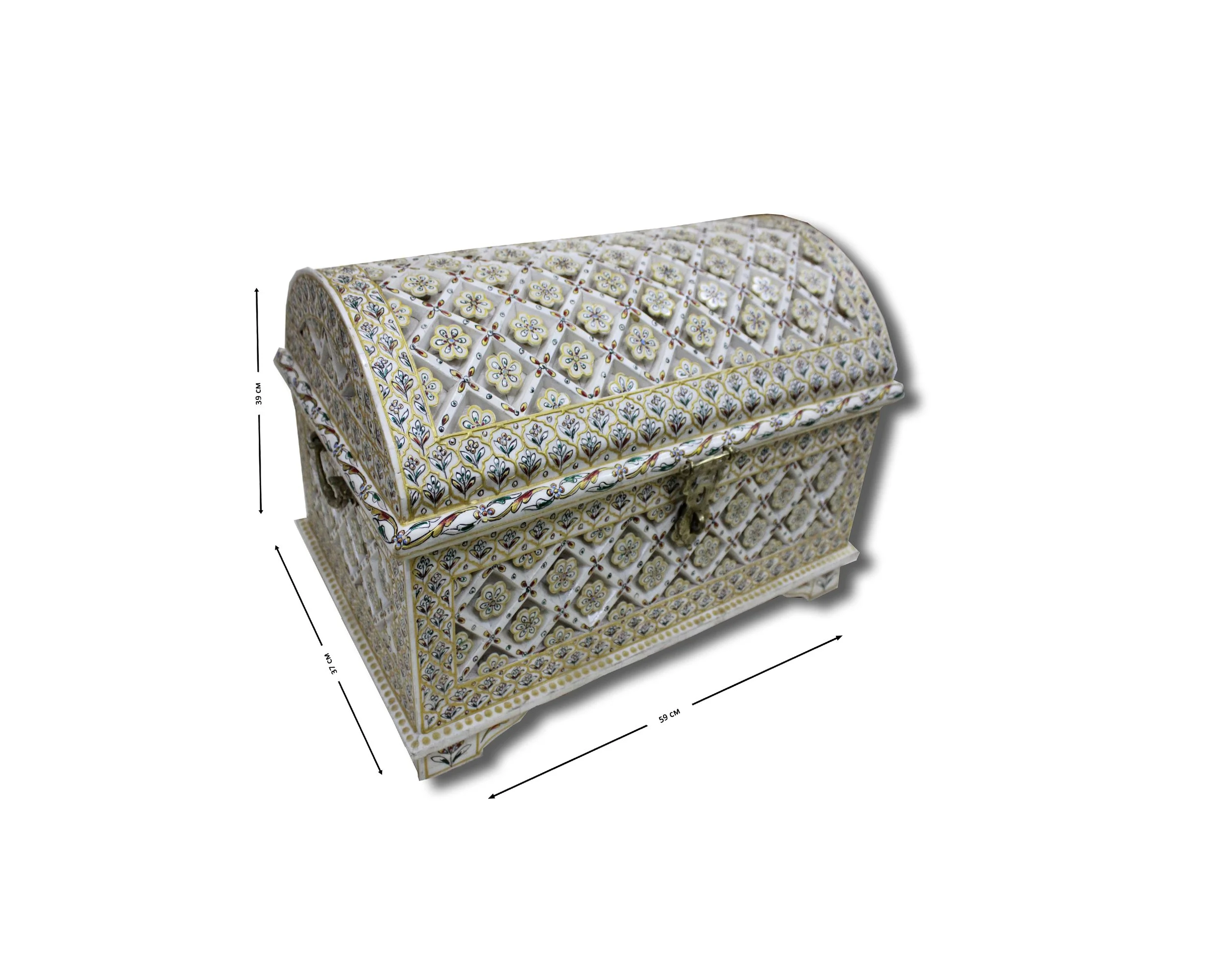LH237  BONE EMBOSE ROUND TOP BOX SIZE H-39CM  W-59CM  D-37CM QR 4500. A.jpg