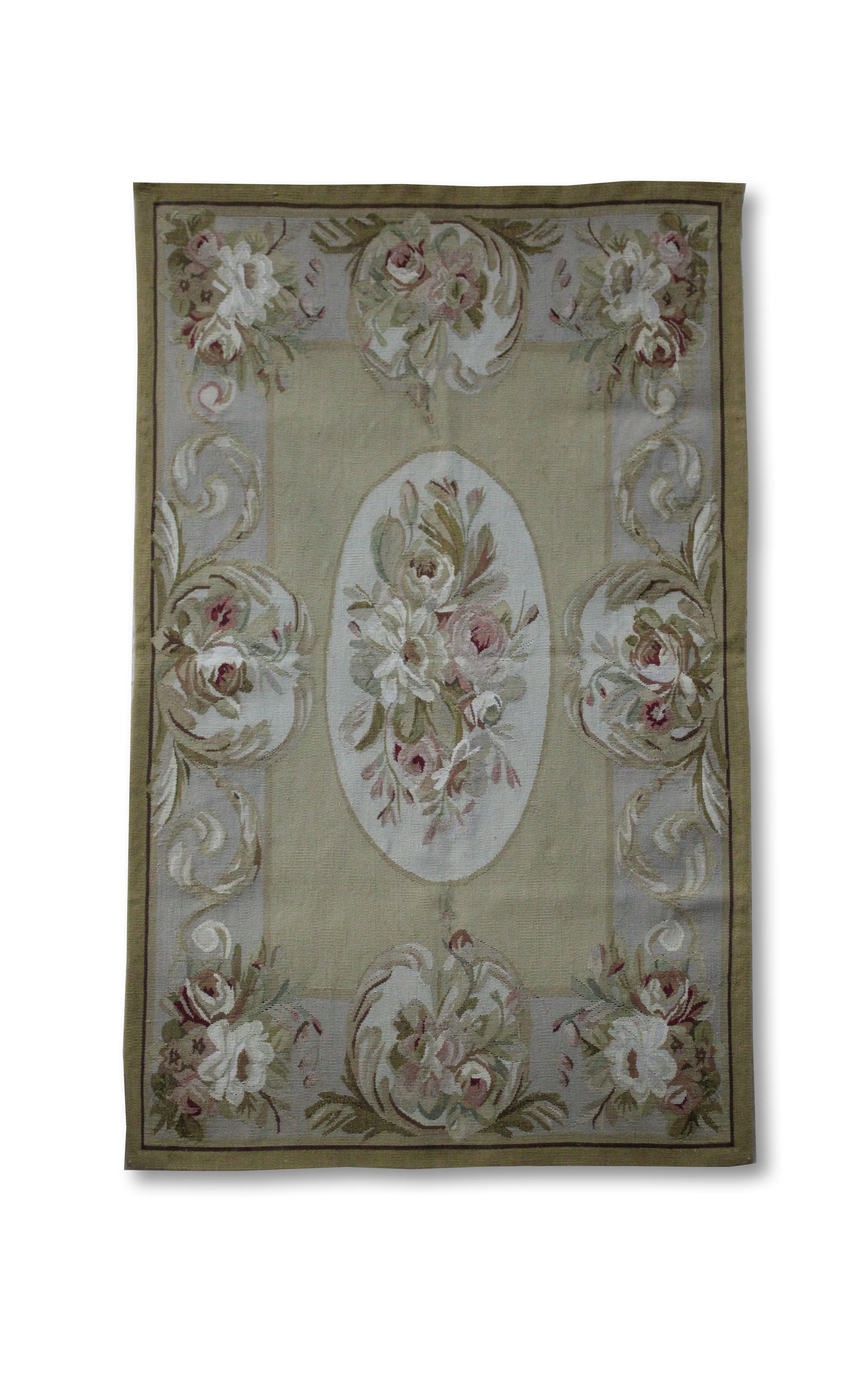 CN63 AUBUSSON TAPESTRY RUG 1.22X0.75MTR 4.0X2.6FT QR1,150