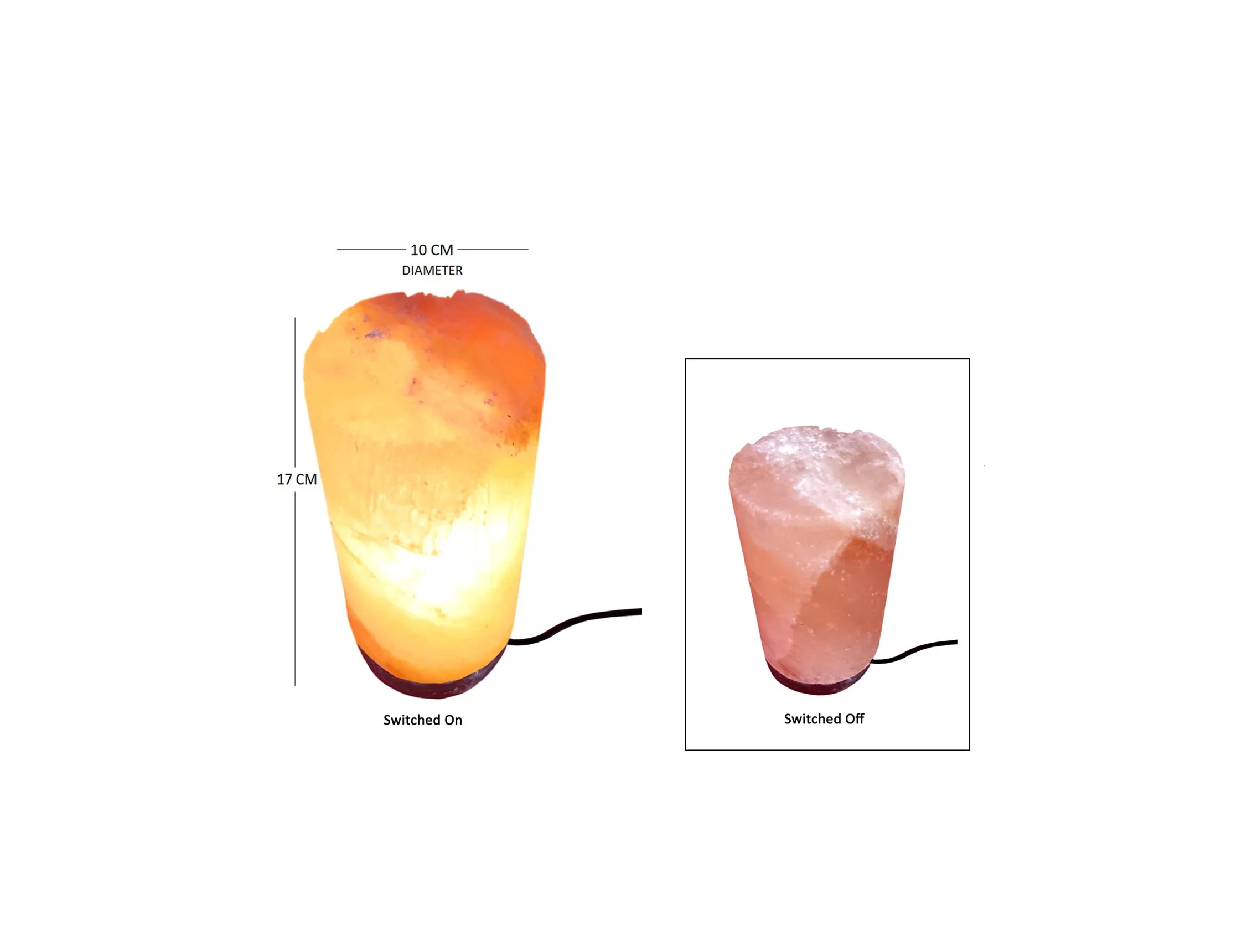 ANC403L9 HIMALAYAN SALT LAMP H=17 cm  Diameter =10 cm QR250. A.jpg