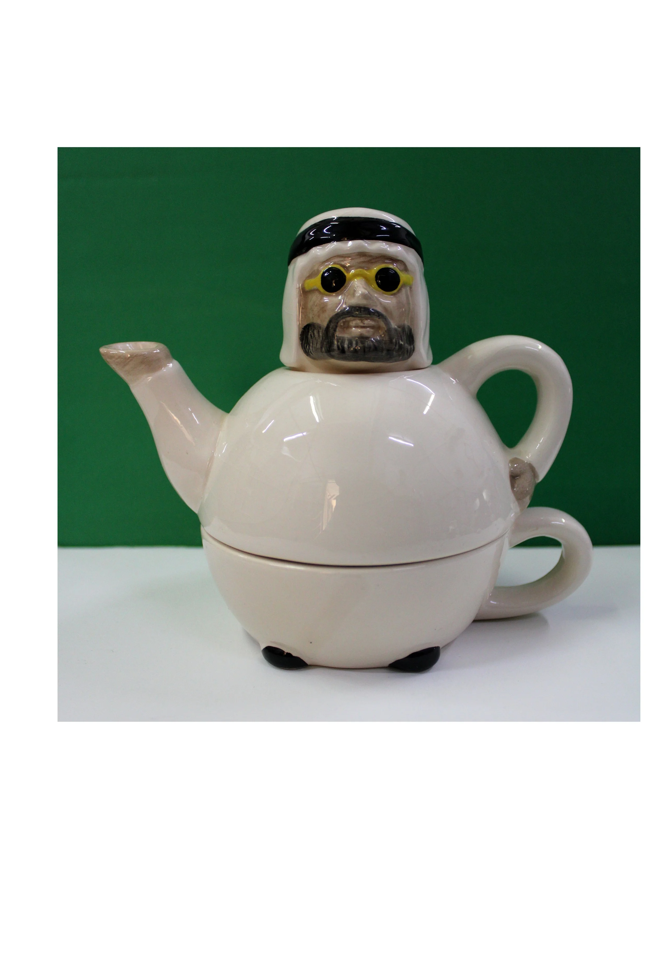 EU13009 CERAMIC ARAB DOLL TEAPOT SET OF 3 EACH SET QR45.