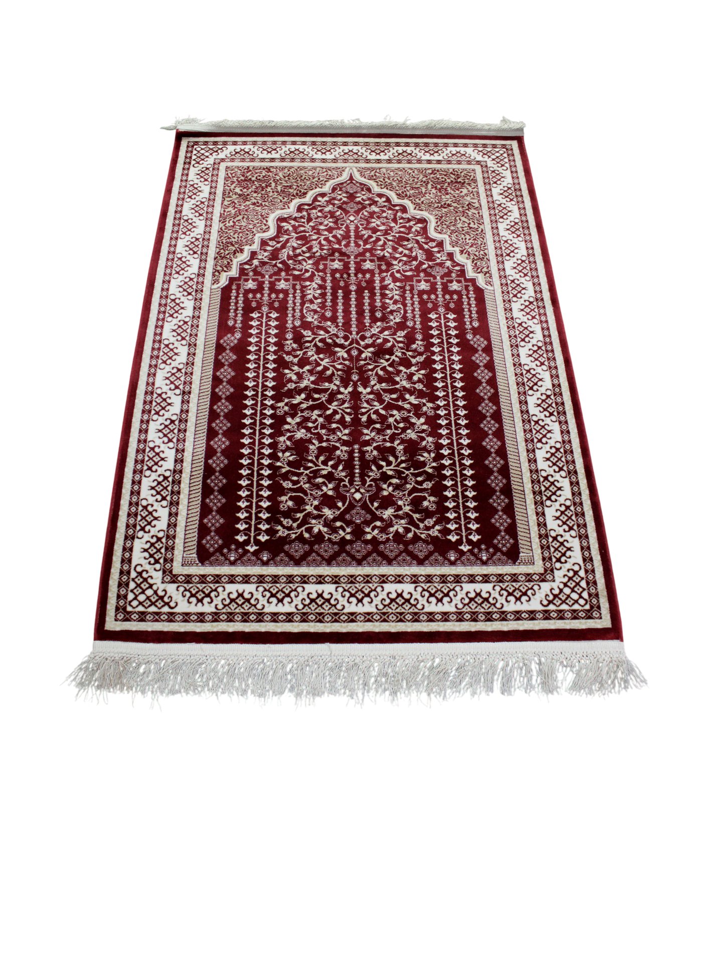 57620 MACHINE MADE TURKEY BAMBOO SILK PRAYER RUG 1.24X0.78MTR QR650.jpg