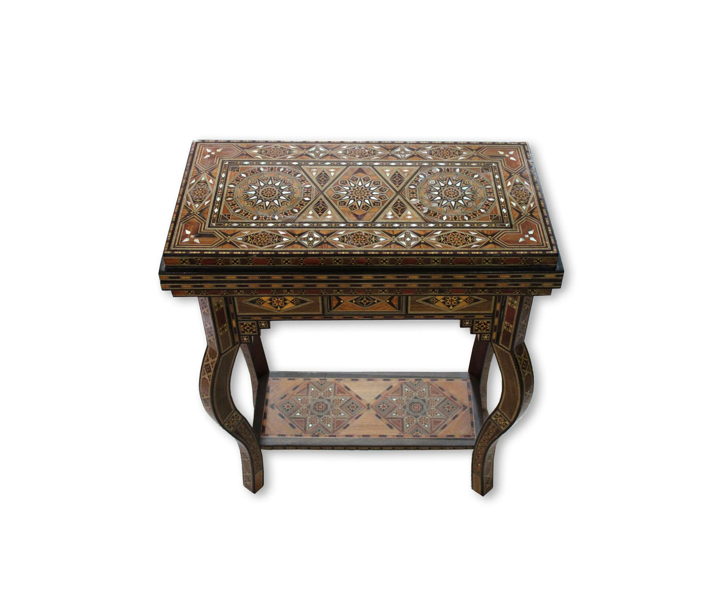 SYKH247 SYRIAN MOSAIC CONSOLE AND BACKGAMMON TABLE QR2,850.