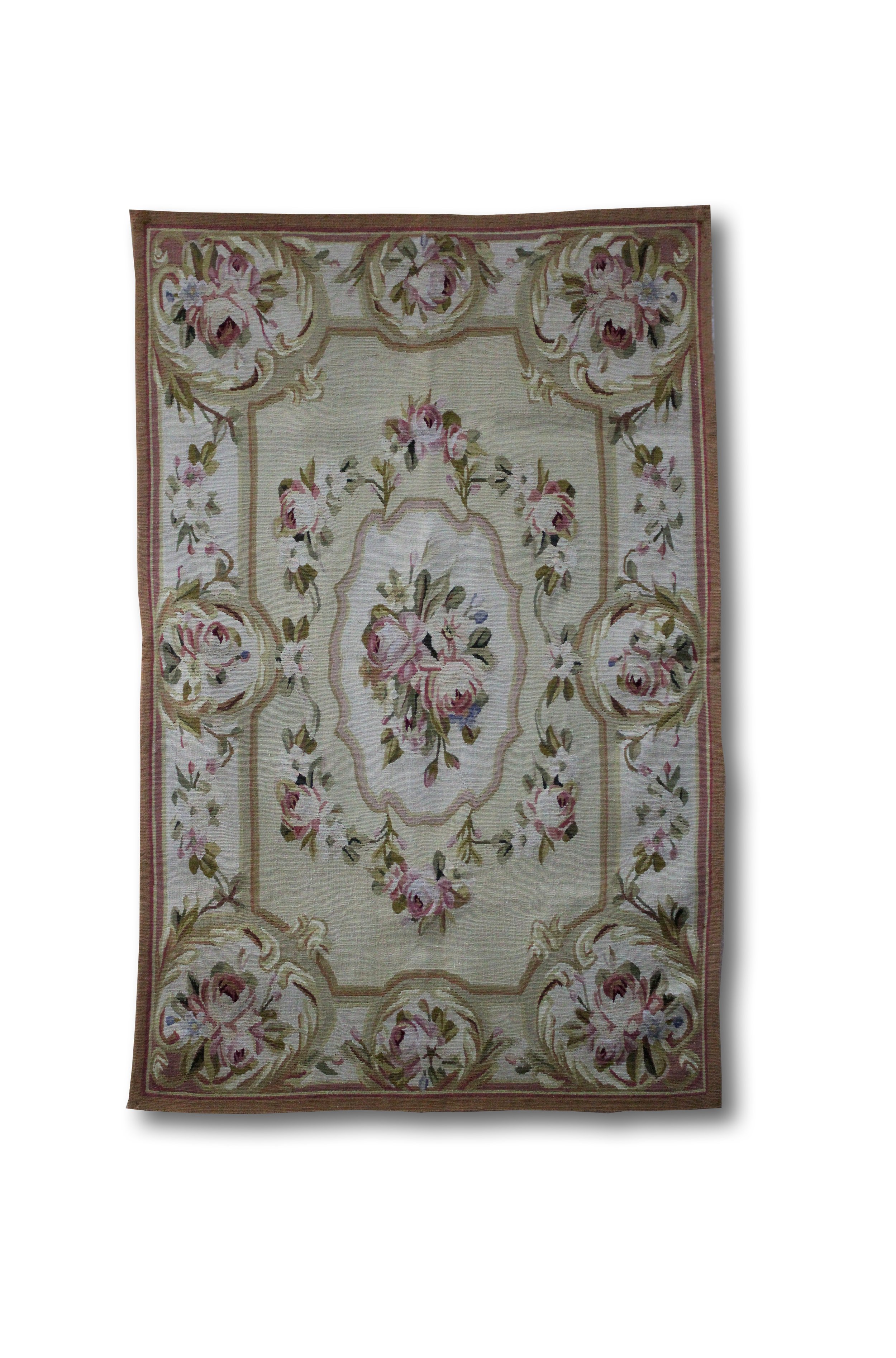CN63 AUBUSSON TAPESTRY RUG 1.22X0.75MTR 4.0X2.6FT QR1,150