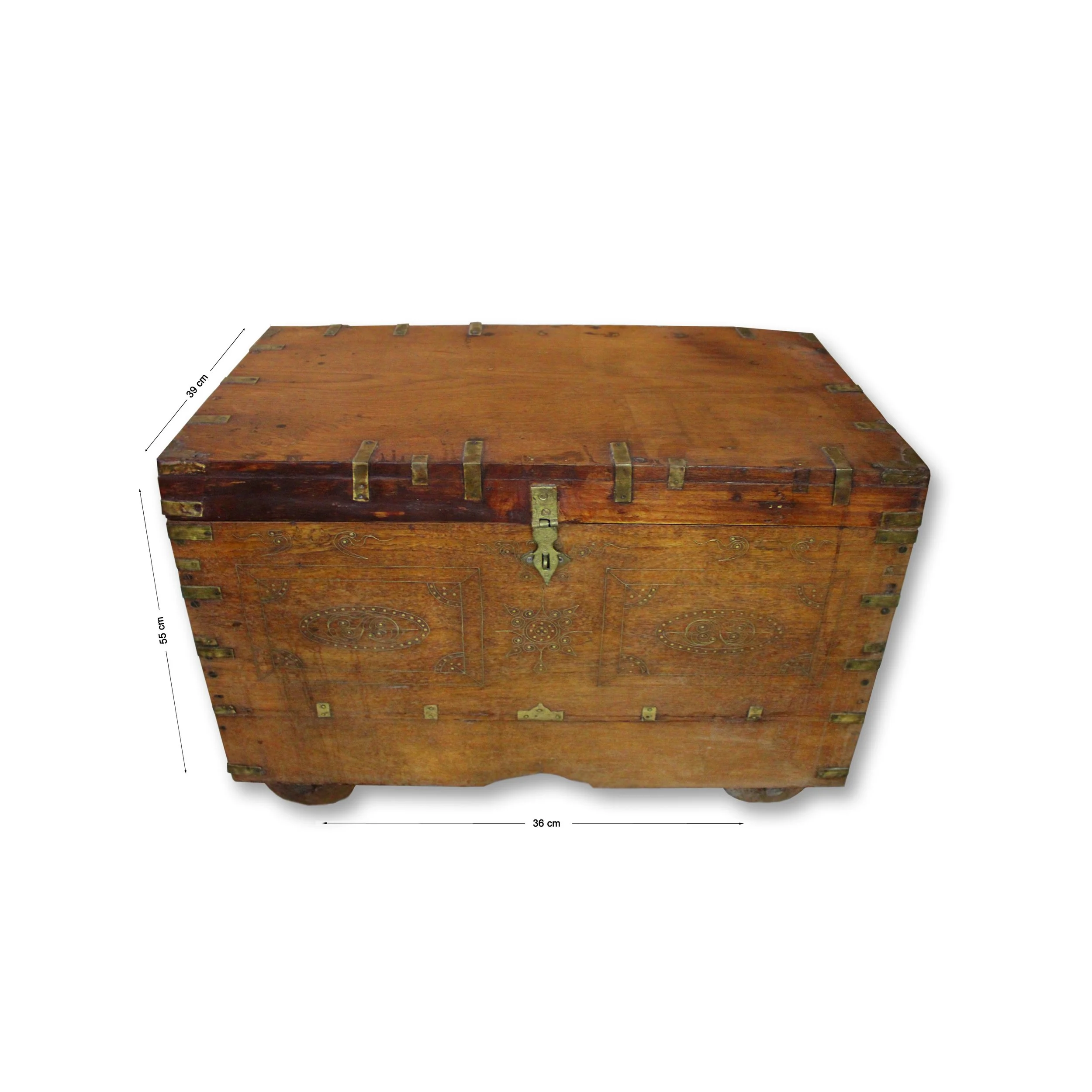LH024  OLD ROSE WOOD DOWRY CHEST H 55 W39 L 36 CM QR3,995 copy.jpg