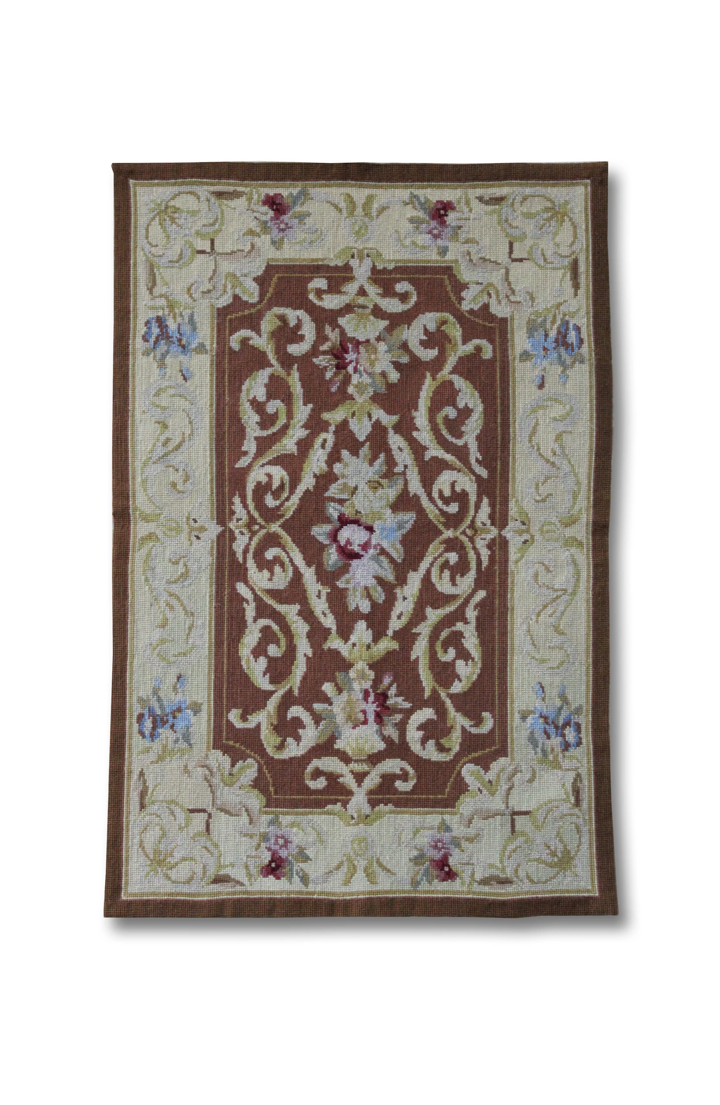 CN30 AUBUSSON TAPESTRY RUG 0.91X0.61MTR 3.0X2.0FT QR595