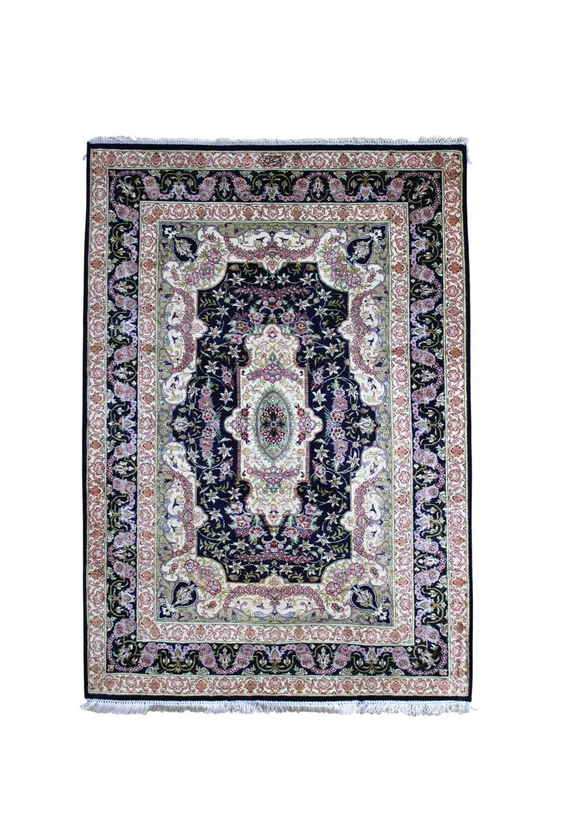 55415  IRAN QUM SILK 1.18X0.78MTR  3.10X2.7FT  QR12,000