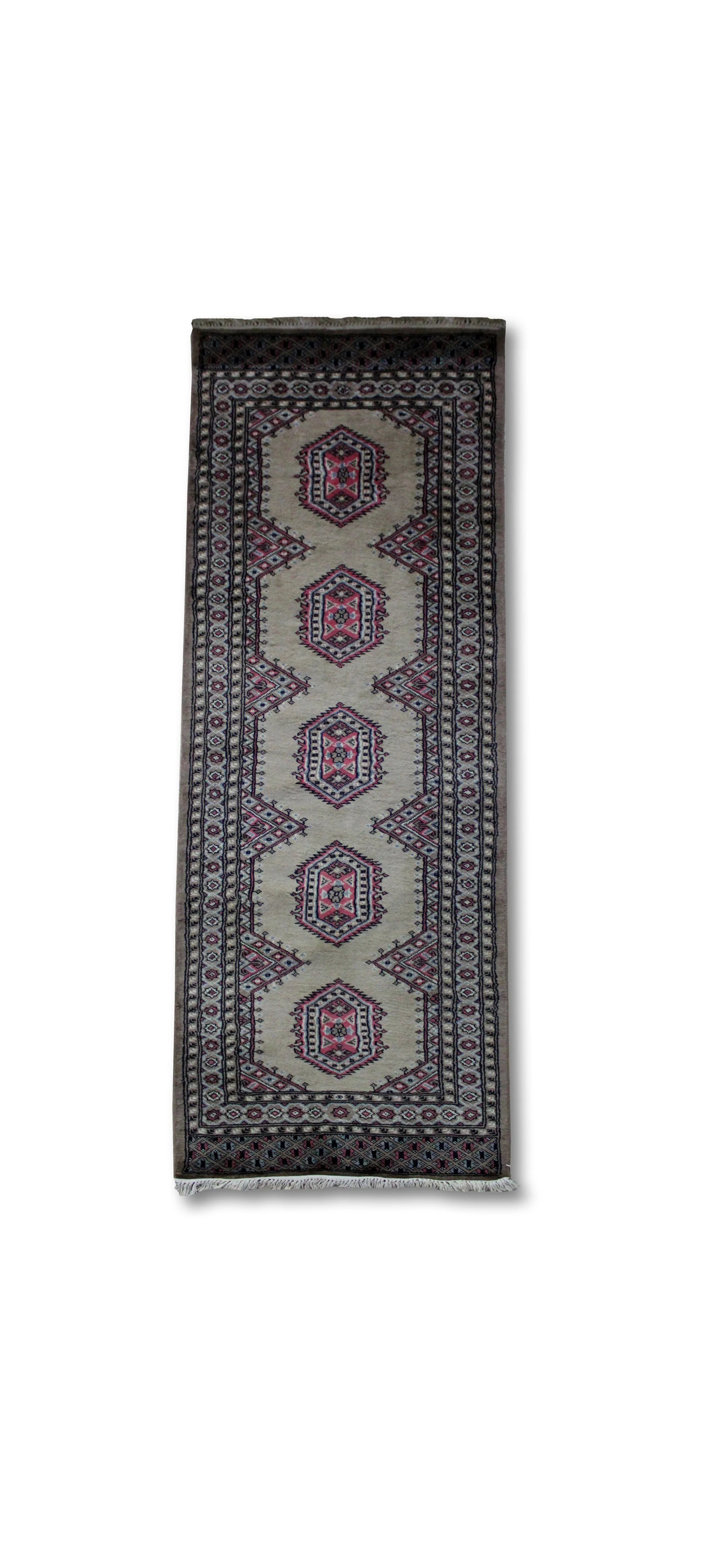 25784 PAK KASHMIR BOKHARA YAMOUT RUNNER 2.36X0.79MTR 7.9X2.7FT WAS QR2,200 NOW QR880.