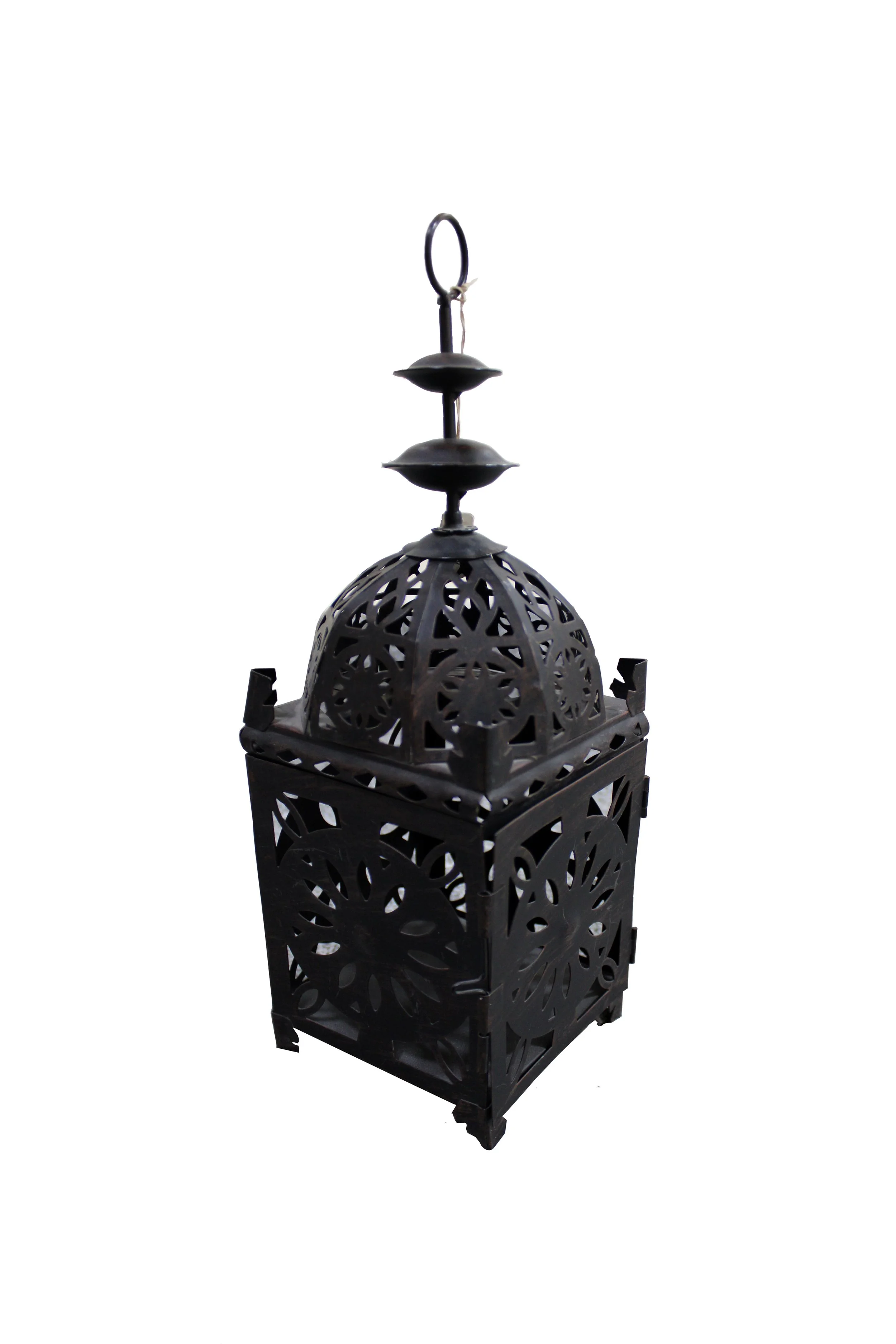 1640-1B  ARABIC JALI LANTERN SIZE H:33XW:11CM QR115