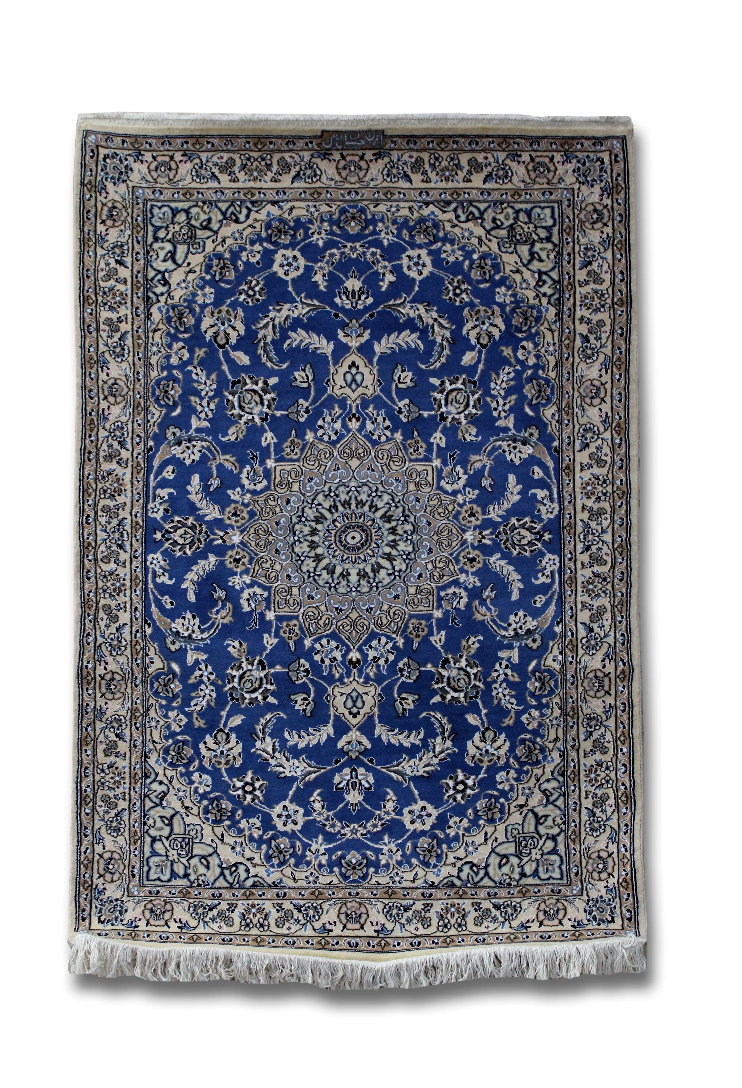 56789 IRAN NAIN NOLA PART SILK 1.55X1.05MTR 5.1X3.5FT QR4,300