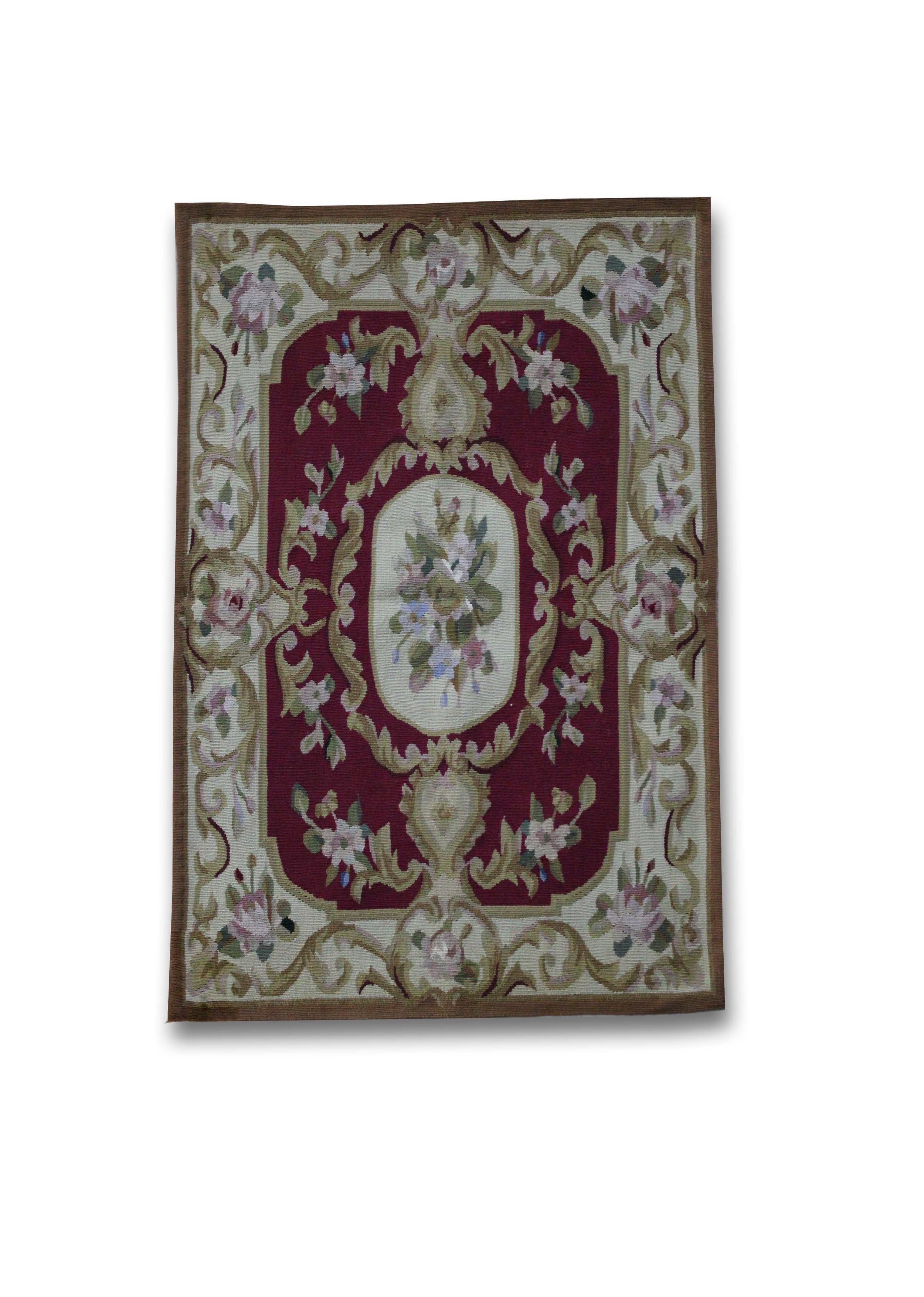 CN081 AUBUSSON TAPESTRY RUG 0.91X0.61MTR 3.0X2.0FT QR695
