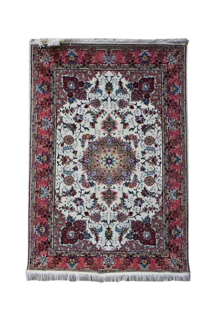 39077 IRAN TABRIZ PART SILK MEDALION 1.52X1.02MTR 5.0X3.4FT QR7,975..jpg