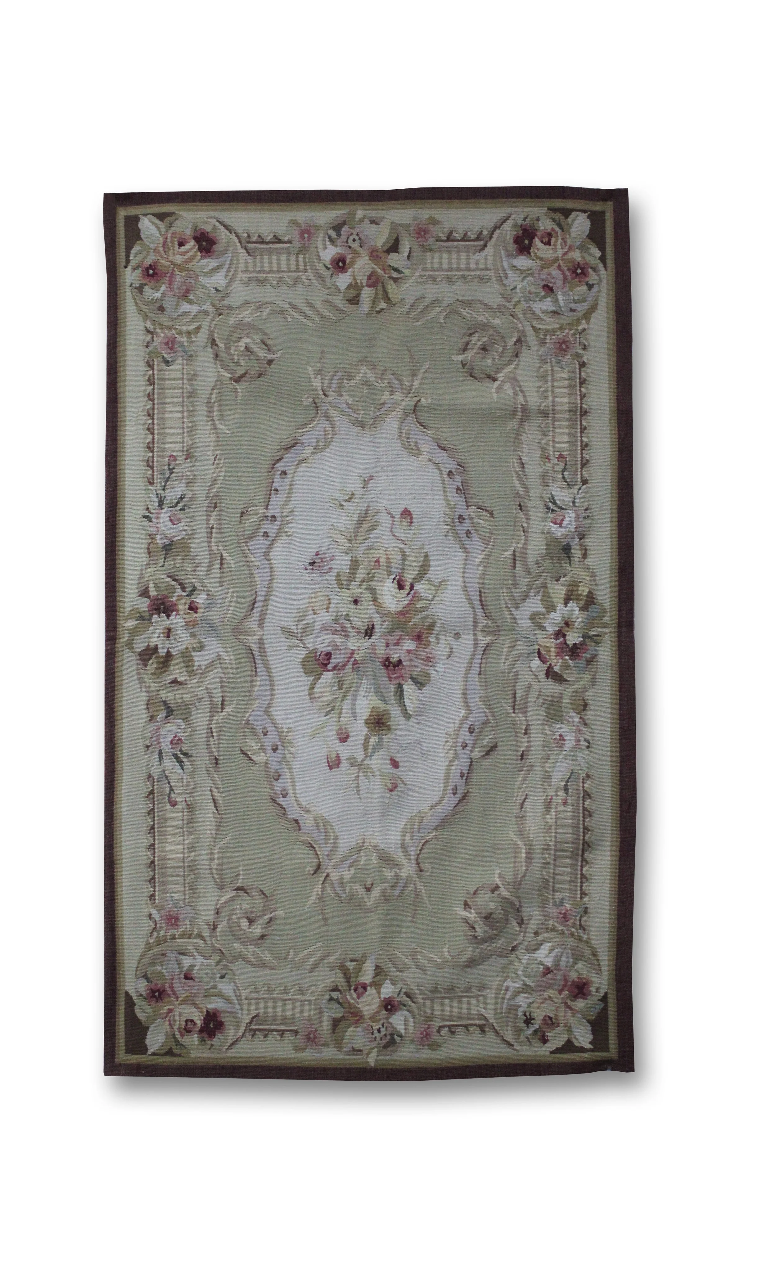 CN63 AUBUSSON TAPESTRY RUG 1.22X0.75MTR 4.0X2.6FT QR1,150