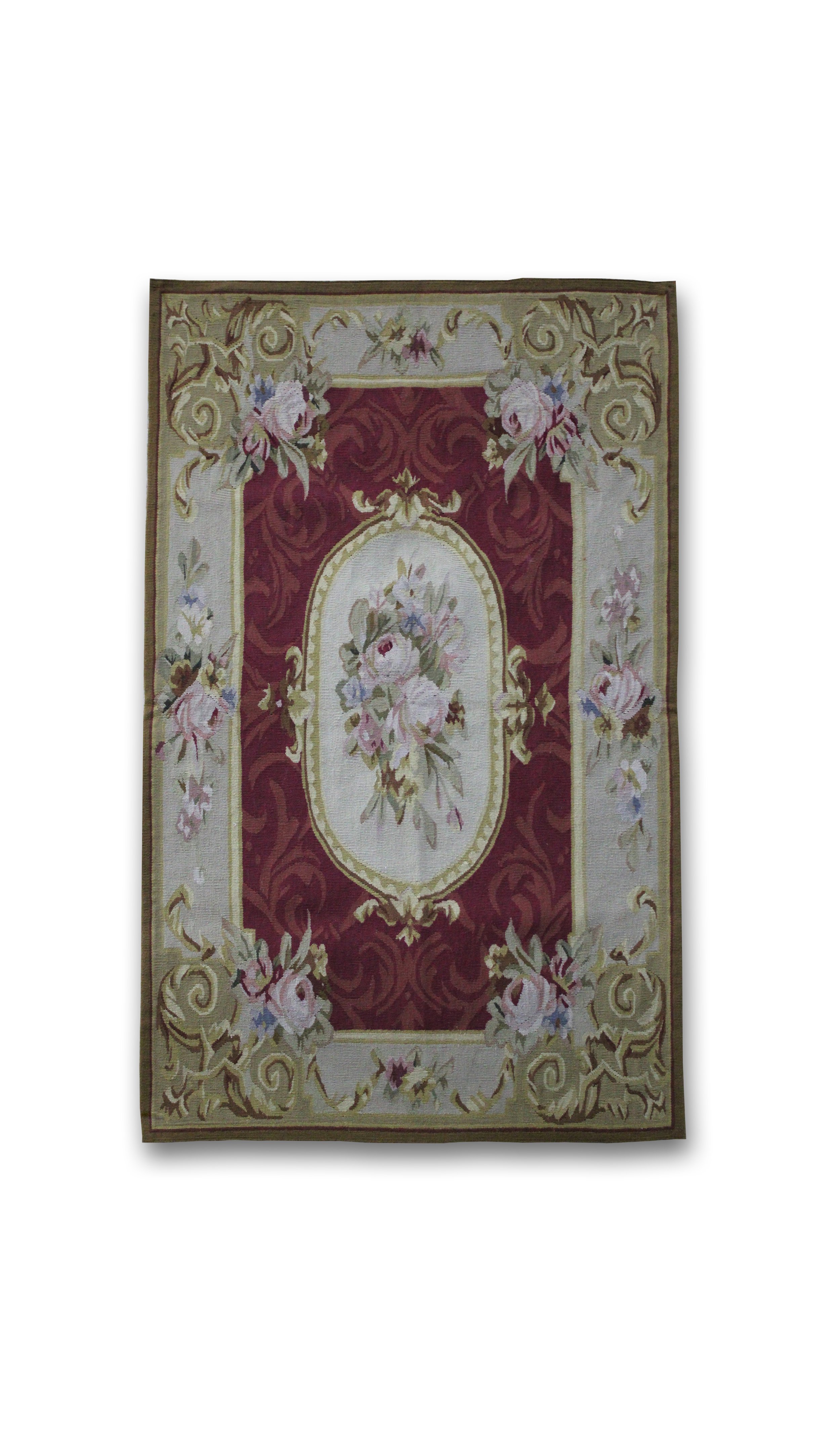 CN63 AUBUSSON TAPESTRY RUG 1.22X0.75MTR 4.0X2.6FT QR1,150