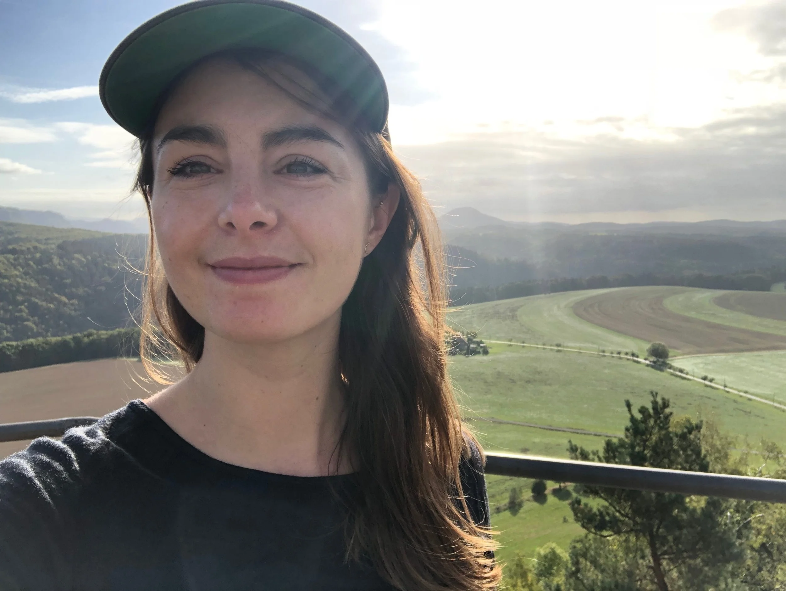 Big views, happy gal