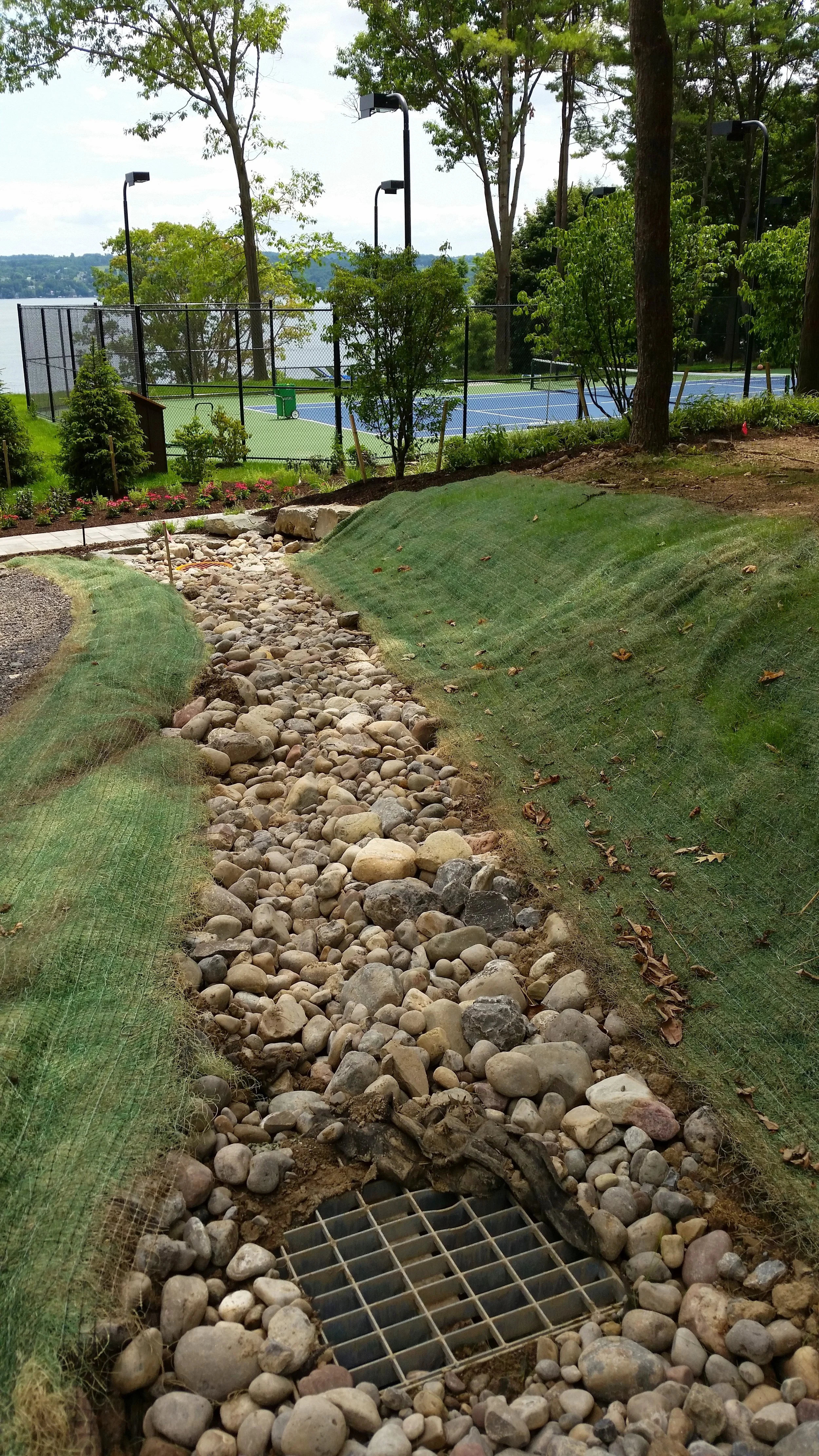 Stormwater cascade swale - Canandaigua, NY