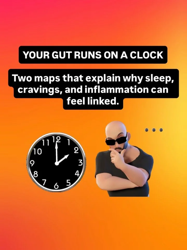 Most people chase symptoms one by one: insomnia, cravings, bloating, brain fog, anxiety, stubborn weight. This post has one point.

If your symptoms change with time of day, your problem is often a timing problem.

Your brain sets a master clock usin