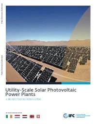 Utility-Scale Solar Photovoltaic Power Plants - A Developer's Guide - IFC 2015