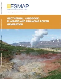 Geothermal Handbook: Planning and Financing Power Generation - ESMAP 