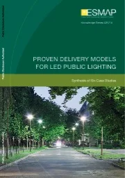 Proven Delivery Models for LED Public Lighting