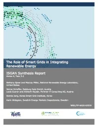 The Role of Smart Grids in Integrating Renewable Energy - ISGAN Synthesis Report 2015