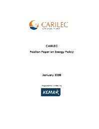 CARILEC Position Paper on Energy Policy - CARILEC 2008