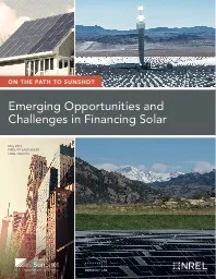 Emerging Opportunities and Challenges in Financing Solar