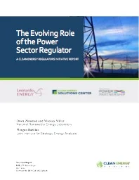The Evolving Role of the Power Sector Regulator