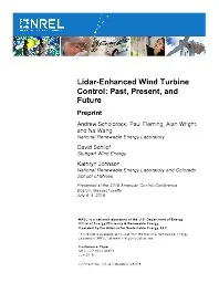Lidar Enhanced Wind Turbine Control: Past, Present, and Future