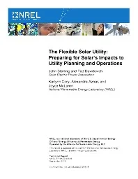 The Flexible Solar Utility: Preparing for Solar's Impacts to Utility Planning and Operations