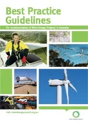 Best Practice Guidelines for Implementation of Wind Energy Projects in Australia