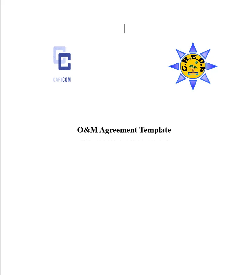 Operations and Maintenance Agreement Template