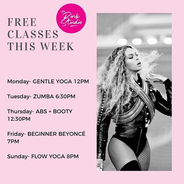 These are our free classes this week. 💕They change each week and I hope you can join us for some movement in whichever way your body and mind needs. &bull;
Our regular schedule of paid classes is also available to book. The schedule shifts slightly 