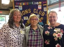 Founders Erica McEvoy (right) and Kim Johnson (left) with Royal Oak Lions Club member Joan. We are grateful to be invited to special meetings to share our mission.