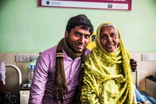 Saraswati Yadav Saraswati Yadav (68 yrs.) with her son. Saraswati married when she was 5. Shegave birth to four children, three of whom are alive.