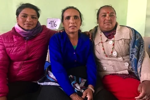 Laxmi Pariyar Laxmi Pariyar (middle) 54, with her two daughters. Laxmi married when she was 14 and delivered her first child at 15. Laxmi discovered that she had prolapse when she was 19.