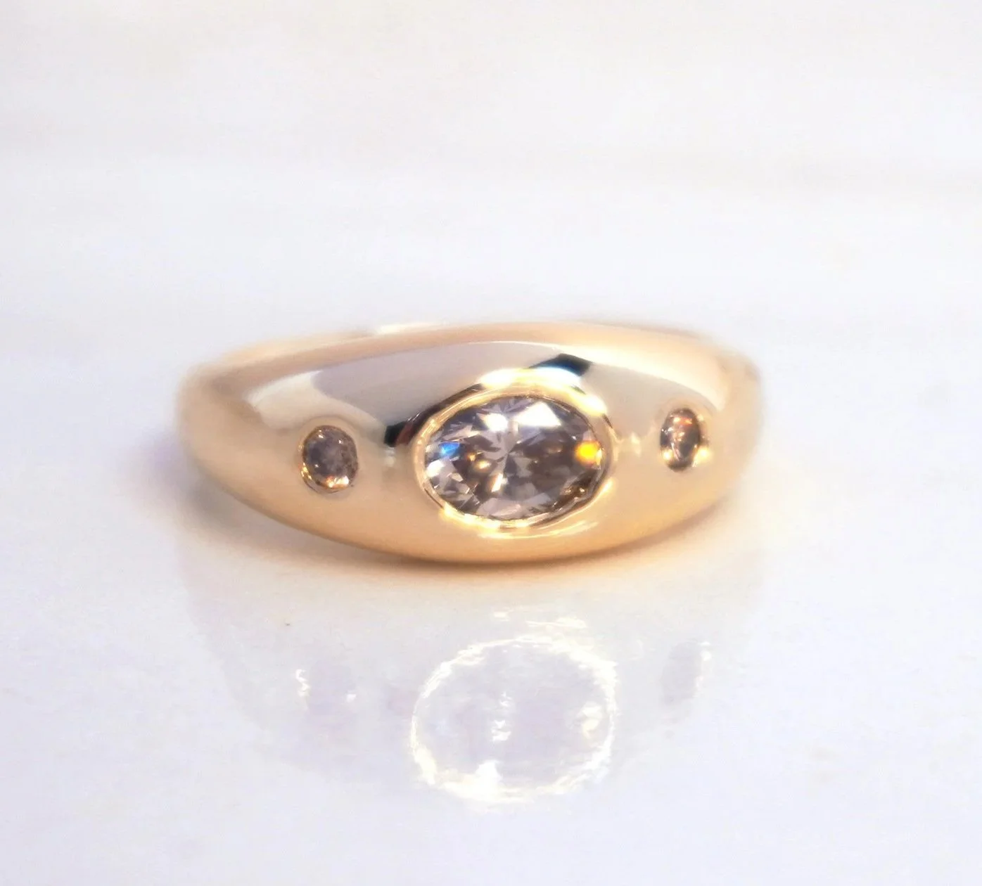 brown diamond ring