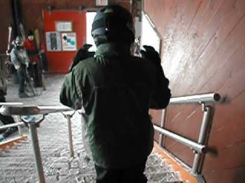 Ben Anthony skiing the Tram stairs (click to view)