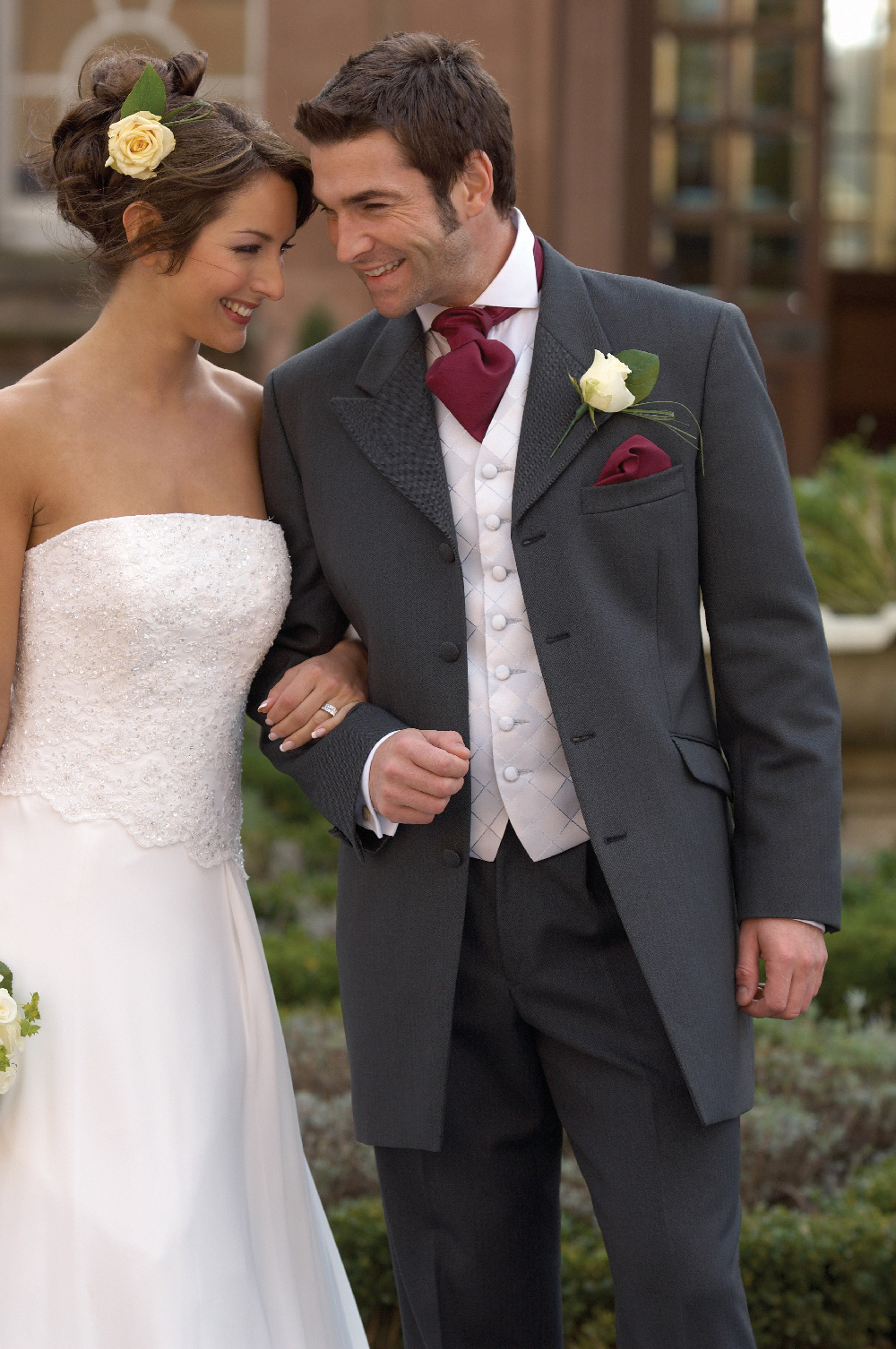 Wilvorst slate grey pinstripe frockcoat Prince Edward wedding wear formal wear 