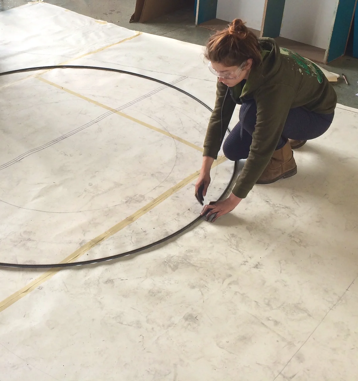  Fabrication of metal rings for egg base structure. 