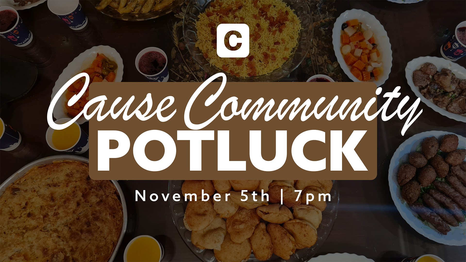 🍽️✨ Join us for our Cause Community Potluck happening TOMORROW! 🥘💛
We&rsquo;ll gather together for a delicious potluck dinner, connect with one another 🤝, and share a short devotional to encourage your week 🙏.

Bring a dish or dessert to share ?
