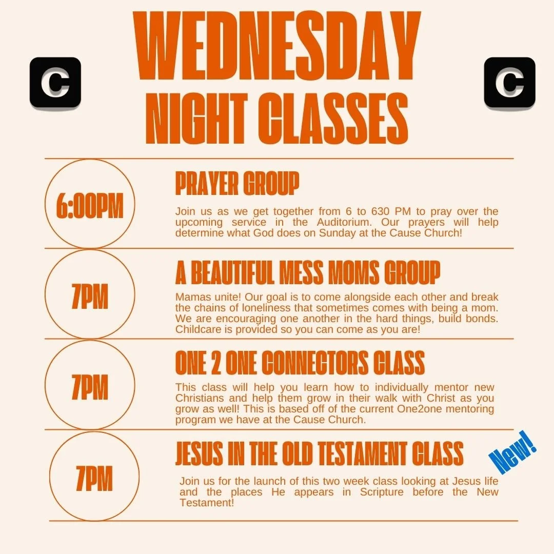 Just a few hours until Wednesday night kicks off! 🎉 
Classes start at 7pm &mdash; doors open at 6:30 so you can hang out, meet your leaders, and connect with new faces. Don&rsquo;t miss it!