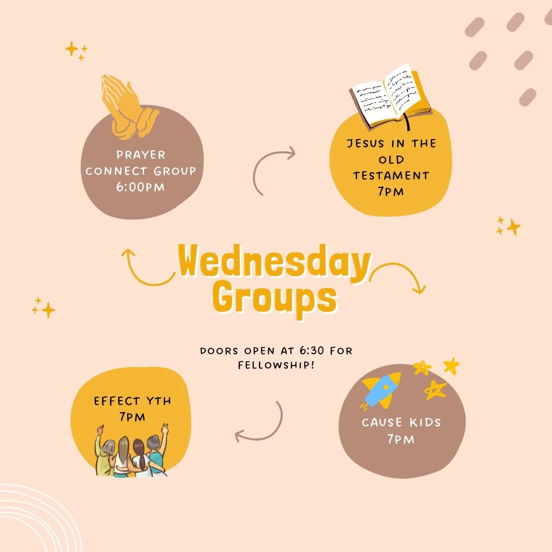 Come hang out with us tomorrow night! We&rsquo;d love to see you 😊
We've got a bunch of different groups meeting, wherever you're coming from there&rsquo;s a place for you here!
We encourage you to come a few minutes early at 6:30pm to socialize and